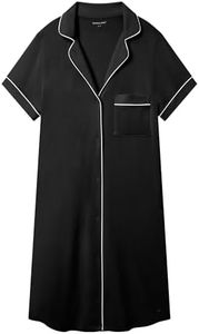Tommy John Women's Downtime Sleep Short Sleeve Night Shirt, Single, Black, Small