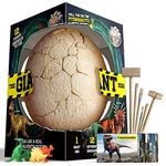 Giant Dinosaur Egg Dig Kit Jumbo Dino Eggs Surprise Toy Dinosaur Excavation Kits Toys Archaeology Science STEM Gifts for Kids Age 6 7 8 9 10 Years Old