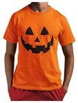 Pumpkin Shirt Halloween Shirts for Men Scary Jack O Lantern Mens T-Shirt X-Large Orange