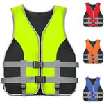 Essential Water Safety Equipment Life Jacket For Adults And Kids - 20-120 Kg Buoyancy Vest With Survival Whistle, Perfect For Kayaking, Fishing, And Surfing Adventures(Yellow,XXL)