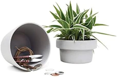 Suck UK Plant Pots Hideaway Secret Key Hider Secret Safe to Hide Keys Flower Pot with Hidden Safe & Secret Compartment Flower Pot Stash Box to Hide Your Key Set & Money Novelty Storage Safe