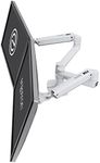 Ergotron – LX Dual Monitor Arm, VESA Desk Mount – for 2 Monitors Up to 27 Inches, 3.2 to 9.1 kg Each, No Grommet Mount - White