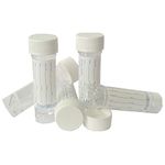 50 x Sterilin Urine Sample / Specimen Bottle / Pot / Container with Lid & Printed Label…