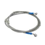 1400mm 140cm Motorcycle Reinforced Hydraulic Brake Oil Hose Line Pipe Fitting Stainless Steel Braided Cable for Motorcycle Pit Dirt Bike Enduro Motocross Street Bikes Sport Bikes