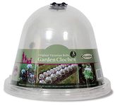 Haxnicks 3 x Medium Original Victorian Bell Garden Cloche Plant Protection | Growing Vegetable | Specimen Plants | Pack of 3| Specimen Plants | Pack of 3 | Transparent, 26 x 34 cm | BELL050101