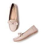Marc Loire Women Soft Comfortable Anti Slip Flats Loafers for Casual & Office Wear (Nude, Numeric_5)