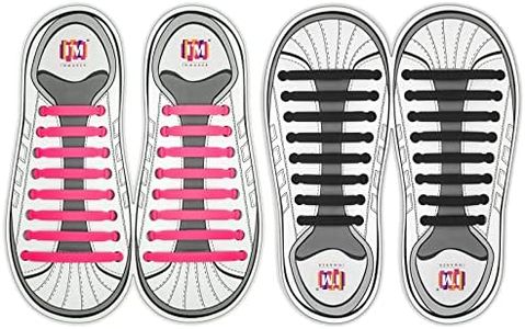 INMAKER No Tie Shoelaces, Pack of 2, Elastic Shoe Laces for Kids and Adults