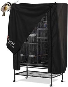 Perfitel Universal Bird Cage Cover(Black) Good Night Birdcage Cover Black-Out Birdcage Cover Durable Breathable Washable Material