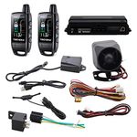 EASYGUARD EC206-B 2 Way car Alarm System with Rechargeable LCD Pager Vibration Alarm Warning Remote Trunk Release keyless Entry 868Mhz DC12V