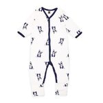 Kidbea 100% Organic Cotton Rompers | Sleepsuits | Jumpsuit | Nightsuit for New-Born Baby Girls & Boys infants & Toddler, Color Dog Size 0-3M