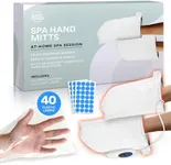 LivaClean Premium Spa Heated Hand Mitts (1 Pair) & 40 PCS Plastic Liner/Covers - for Spa Treatments, Hand Heating Pad, Electric Thermal Moisturizing Hand Warmers, Dual Temperature, Hand Warming Gloves