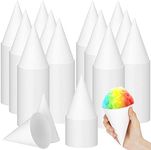 Sumind 1000 Pieces Paper Cone Cups 6 oz Disposable Snow Cone Cup Pre Coated Leakproof Ice Cream Water Paper Cups for Dispenser Office Home Wedding Birthday Party(Solid)