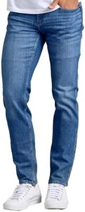 True Classic Authentic Work Jeans for Men - Slim Fit Work Pants - Tapered Leg, Durable Cotton Denim - Medium Indigo, 33W X 34L