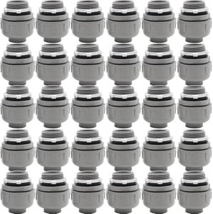 AIRTAK 1-Inch Liquid Tight Connector Flexible Conduit Connector, Electrical Conduit Fittings 1" Dia,FNMC-B UL Listed,for Indoor and Outdoor Electrical Conduit Links(1"-30PCS)
