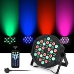 Stage Lights 36LED 72W Disco Lights RGB DMX512 with Remote Control, Par Light 7 Modes Stage Lighting Effect DJ Lights for Party Bar Club Wedding Halloween Christmas