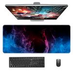 Giecy Gaming Mouse Pad, Large Mouse Pad for Desk, Desk Mat Extended Mousepad, with Non-Slip Rubber Base Desk Pad for Home Office Gaming (31.5 x 11.8", Neon Nexus)