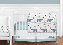 Sweet Jojo Designs 11-Piece Bear Mountain Watercolor Baby Boy Crib Bedding Set Without Bumper s