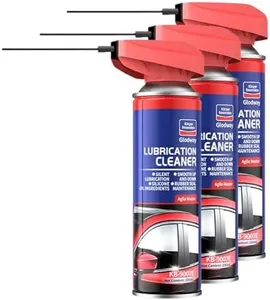 Glodway Specialist Silicone Lubricant Spary,Garage Door Lubricant Oil,with Smart Straw Sprays 2 Ways,for Door Higne,Bike,Sewing Machine,Metal Parts,10 OZ（Pack 3）