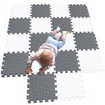 MQIAOHAM® 18 Pieces Puzzle Play Mats, Soft Baby Play Mat, Kids Interlocking Foam Floor Tiles, Toddlers Carpet Playmats G301018-101112