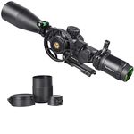 WestHunter Optics WHI 6-24X50 SFIR FFP Scope, First Focal Plane Red Green Illuminated Etched Glass Reticle, 30mm Tube Tactical Precision 1/10 MIL Scopes | Picatinny Kit A