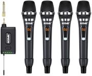 ACEMIC UHF Wireless Microphone System 4-Channel Cordless Mic with 4 Handheld Dynamic Microphones for Church, Speech, Weddings, Karaoke Machine, Q4