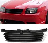 MYEEBOO Front Grill Bumper Grille For Volkswagen Jetta/Bora MK4 1999-2005 Horizontal Shape Matte Black