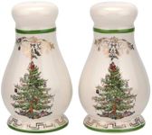 Spode Christmas Tree Gold Salt and Pepper Shaker Set (2-Piece)- Holiday Kitchen & Table Décor - Festive Home Accent, Christmas Gift/Stocking Stuffer for Collectors & Holiday Enthusiasts