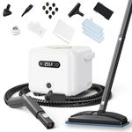 GROBELL Steam Cleaner: Fast 50-Sec Heat-Up Refill Anytime-No Cooling-Detachable Hose Multi Portable Handheld Steamer Mop for Home Use Car Upholstery Bed Furniture Bathroom Tile Grout Floor Cleaning