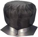 Turbine Vent Cover, Durable & Lightweight Roof Ventilator Cover, Turbine Roof Cover, Universal Turbine Vent Cover (S: 12"x17.5", Black)