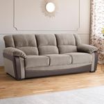 Wakefit Pine Wood Lumara Sofa-3 Seater,Grey