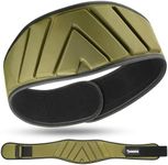 DMoose gym belt for men weight lifting. Weight Belt Gym squat Weightlifting Powerlifting Workout Heavy Duty Training Strength Training Equipment - Green XSmall