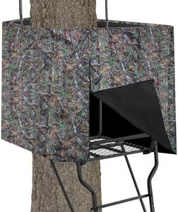 Anglekai Deer Hunting Tree Stand Blind Cover, 93" x 35" Hunting Tree Stand Blind Cover Treestand Camo Blind Cover with 2 Pocket for Elevated Deer Blinds Cover