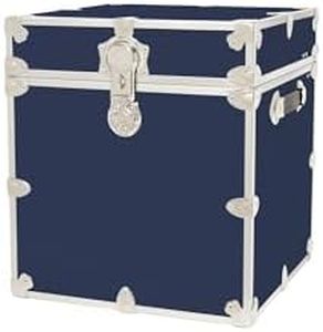 Rhino Trunk & Case Classic Cube Trunk - Home Storage Box, College Footlocker and Seating - 18"x18"x20", 1500+ lbs Capacity, Many Colors, Soft-Close Lid. USA Made Secure Dorm Furniture & Organization