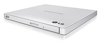 LG Electronics 8X USB 2.0 Super Multi Ultra Slim Portable DVD+/-RW External Drive with M-DISC Support, Retail (White) GP65NW60