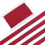 GORGECRAFT 10 Yards*11mm Piping Bias Tape Dark Red Piping Trim Cord Polyester Ribbons for Sewing Craft Binding Tape Hemming Sewing Seaming Piping Quilting Clothing Accessories Wrapping Cord Trim