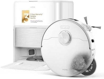 Mova P70 Pro Ultra Robot Vacuum and Mop, 30,000Pa Suction, 212℉ Hot Water Mop Self-Cleaning & 1-Hour Fast Drying, Corner-to-Edge Deep Cleaning, Auto-Empty Dock, AI Object Recognition, White