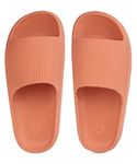 Aqualite Sliders for Women|| Comfort Trendy Stylish Fashionable Slippers For Women||Flip Flops for Women||Slides for Women, Orange, UK 8