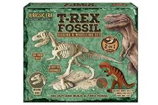 KandyToys Jurassic Era Dinosaur Fossil Digging Kit | 2-in-1 T Rex Excavation Set with Modelling Dough Clay for Kids | Dinosaur Gift