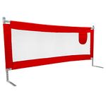 LuvLap Bed Rail Guard for Baby / Kids Safety, 180cm x 72 cm, Portable & Foldable, baby safety essential, Adjustable Height, fits all bed sizes (Red - without print)