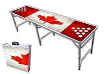 PARTYPONG 8-Foot Beer Pong Table w/Cup Holes - Canada Graphic