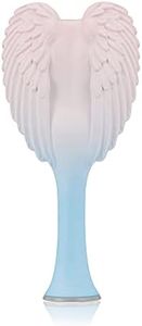 Hair Extension Brush - Anti Static Soft Bristle Paddle Brush for Straight or Wavy Hair - Angel Wings Shower & Blow Drying Detangler Hairbrushes for Women by Tangle Angel - Two Tone Pink Blue