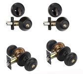 Dynasty Hardware CP-SIE-12P, Sierra Entry Door Knob Lockset and Single Cylinder Deadbolt Combination Set, Aged Oil Rubbed Bronze (2 Pack) Keyed Alike