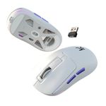 Kreo Pegasus 58 GMS Ultra Lightweight Wireless Gaming Mouse, Top PixArt Sensor, 6 Programmable Buttons, Bluetooth, 2.4GHz Connectivity Gaming Mouse, DPI Upto 26000, Software Included (Pegasus-White)