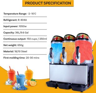 CVS 3x12L Commercial Slush Machine – Frozen Drink Dispenser