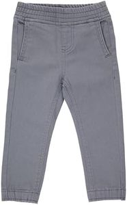 X RAY Jogger-Style Toddlers (2T-4T) Stretchy Colored Denim Jeans, Casual Pants for Boys with Tapered Leg and Elastic Waistband, Boy Clothes,Charcoal, 2T
