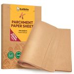 Katbite 200pcs Unbleached Parchment Paper Sheets 9x13 inch (12x16 optional) Heavy Duty, Baking Paper Parchment for Cookies, Bread, Meat, Pizza