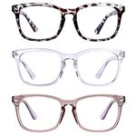 Maxjuli 3 Pack Blue Light Blocking Glasses,Computer Reading/Gaming/TV/Phones Glasses for Women Men 6001