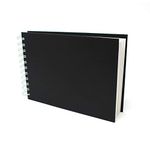 Artway Studio – Spiral Bound A5 Sketchbook – Landscape - 96 Sides/48 Pages of 170gsm Cartridge Paper – Black Hardback Sketchbook