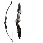 TOPARCHERY Archery 57" Takedown Youth Recurve Bow Black Long Bow Outdoor Game for Beginner Right Left Hand Black - Draw Weight 40lbs
