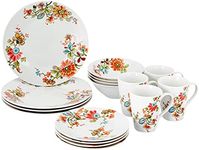 Gibson 16 Piece Doraville Floral Dinnerware Set, Multicolor